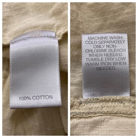 Avenue Size 18 20 Blouse The Magnolia Light Yellow Cotton Ruffled Button Front - Picture 4 of 11